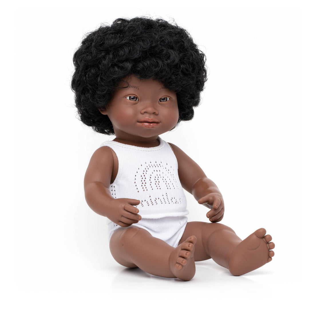 Down Syndrome Baby Doll African Girl 15" (box) - Esme and Elodie