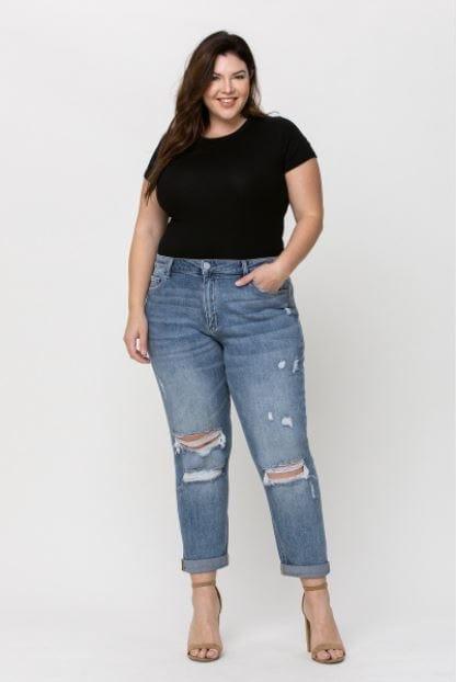 Dreamland- plus size distressed boyfriend jeans - Esme and Elodie