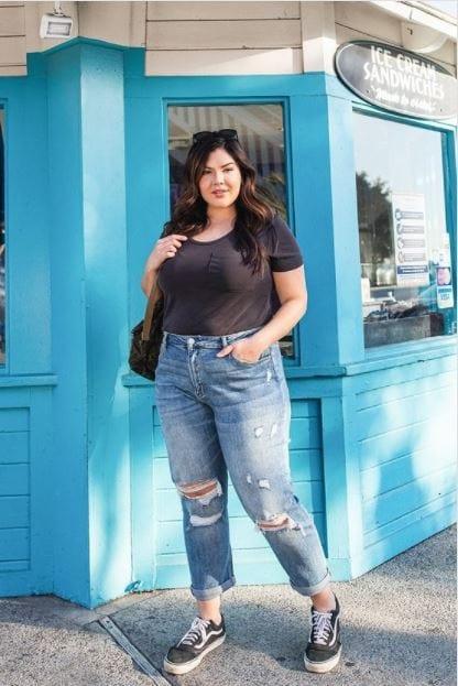Dreamland- plus size distressed boyfriend jeans - Esme and Elodie