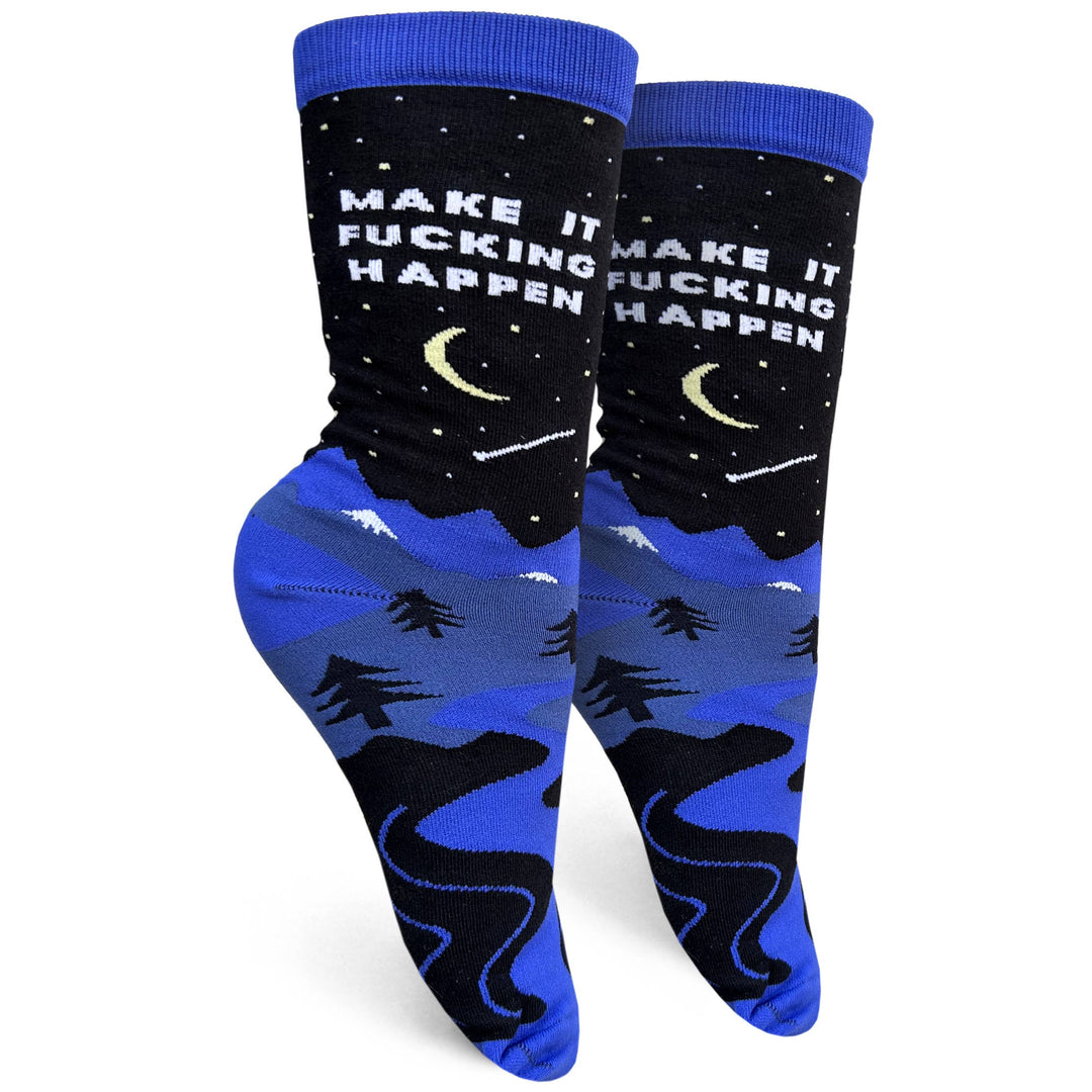 Make It Fucking Happen Womens Crew Socks