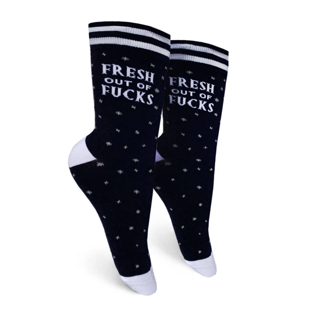 Fresh out of Fucks Womens Crew Socks