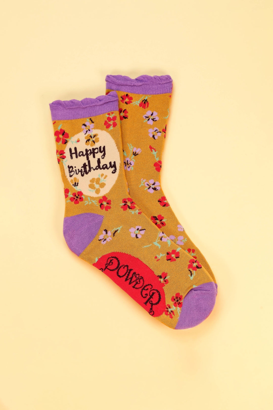 Powder Design inc - Happy Birthday Floral Ankle Socks