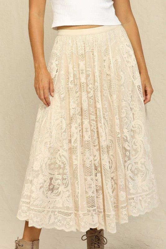 Elegant floral lace skirt - Esme and Elodie