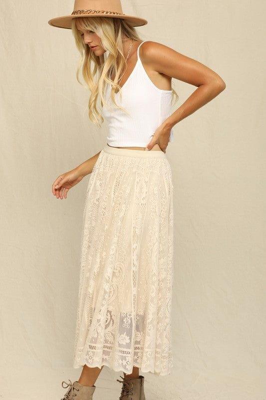 Elegant floral lace skirt - Esme and Elodie