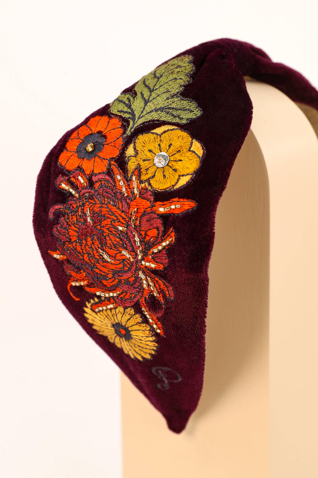 Embroidered Vintage Flora Headband - Esme and Elodie