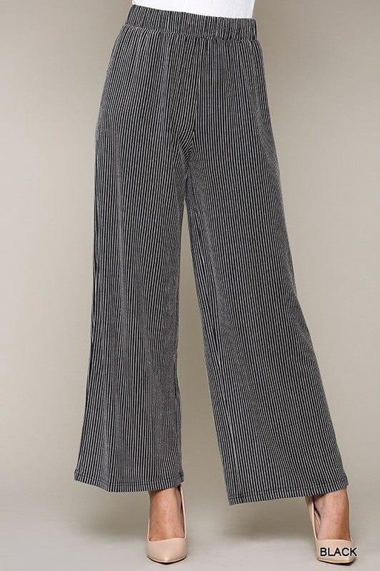 Falling in Love- womens texured knit waistband pants with pockets - Esme and Elodie