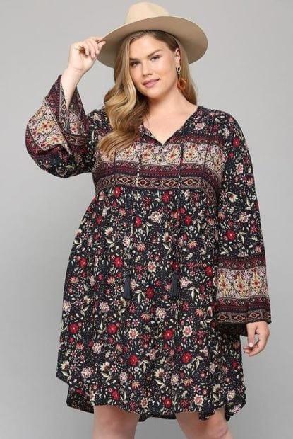 Festive- Plus size bohemian dress - Esme and Elodie