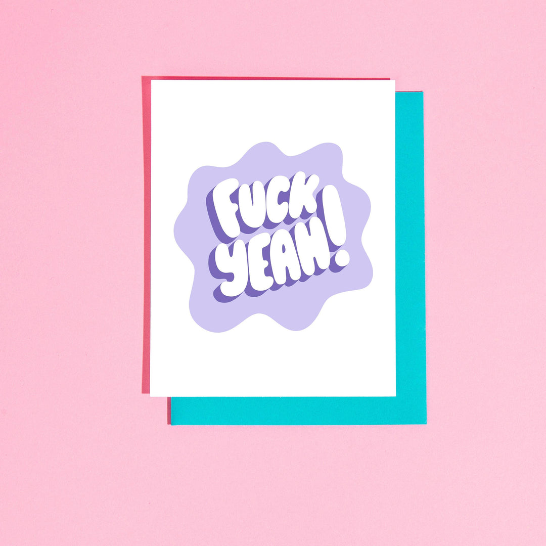 Fuck Yeah! A2 Greeting Card - Esme and Elodie