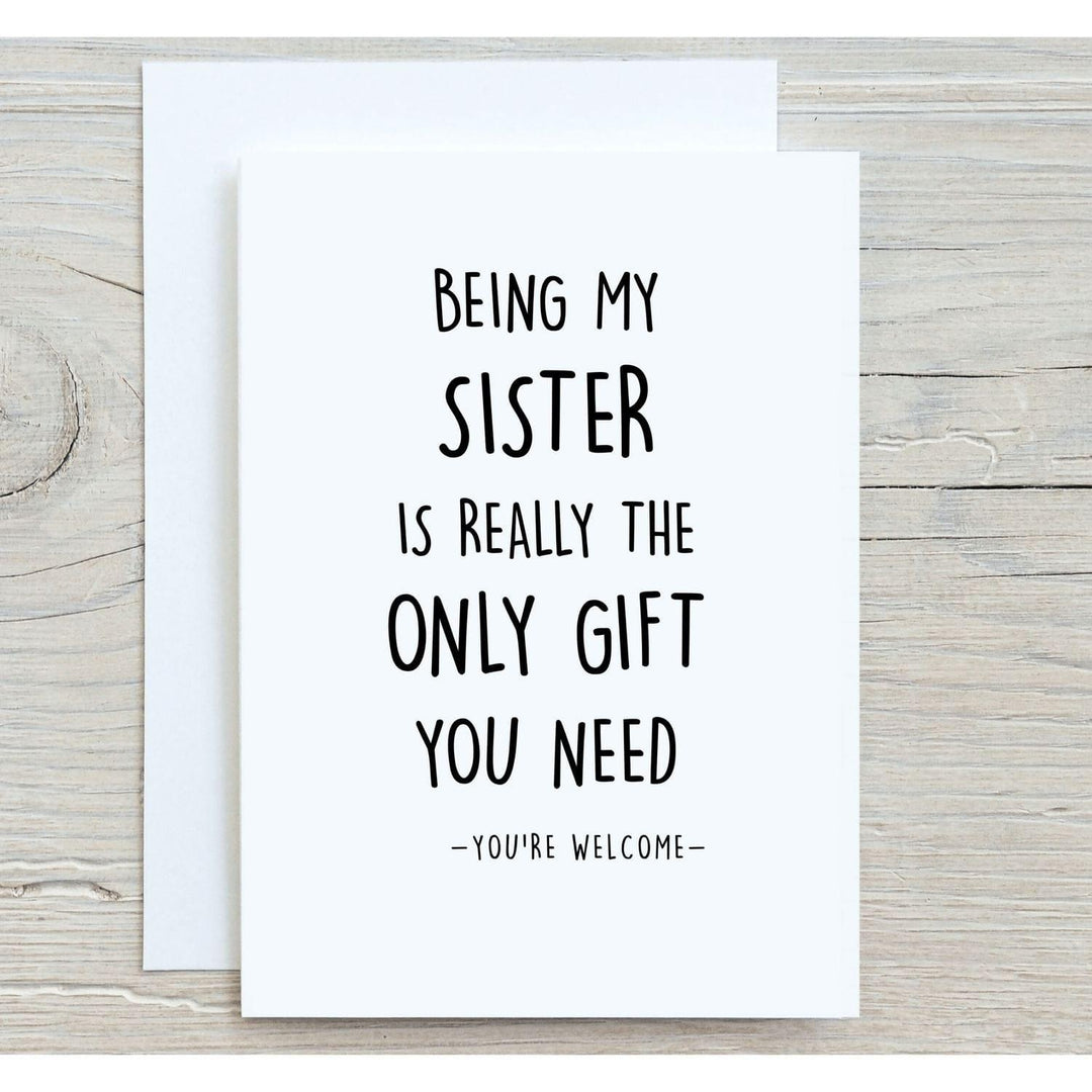 Funny Greeting Card, For Sister, Sarcastic Birthday - Esme and Elodie