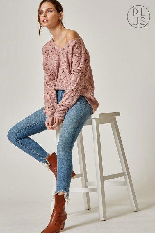 Gal- softest knit vneck sweater - Esme and Elodie