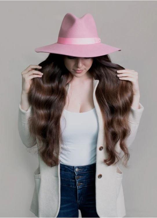 Gobstopper- pink floppy rimmed fedora - Esme and Elodie