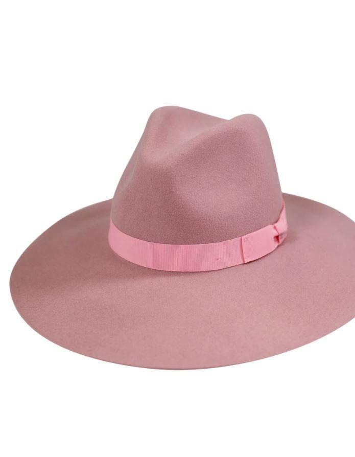 Gobstopper- pink floppy rimmed fedora - Esme and Elodie