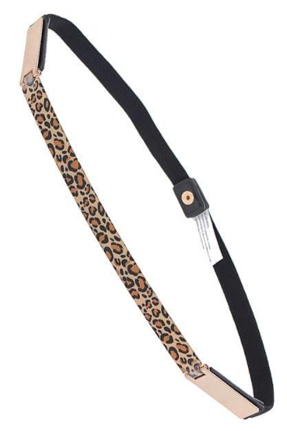 Gold and Leopard Panel Plus Size Belt - Esme and Elodie