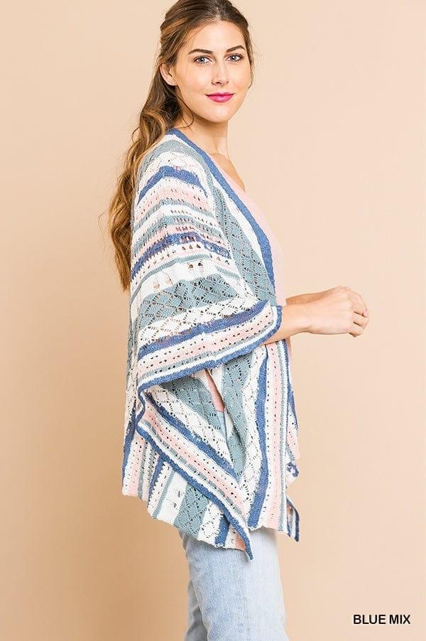 Granny Vibes- womens knit striped cardigan - Esme and Elodie