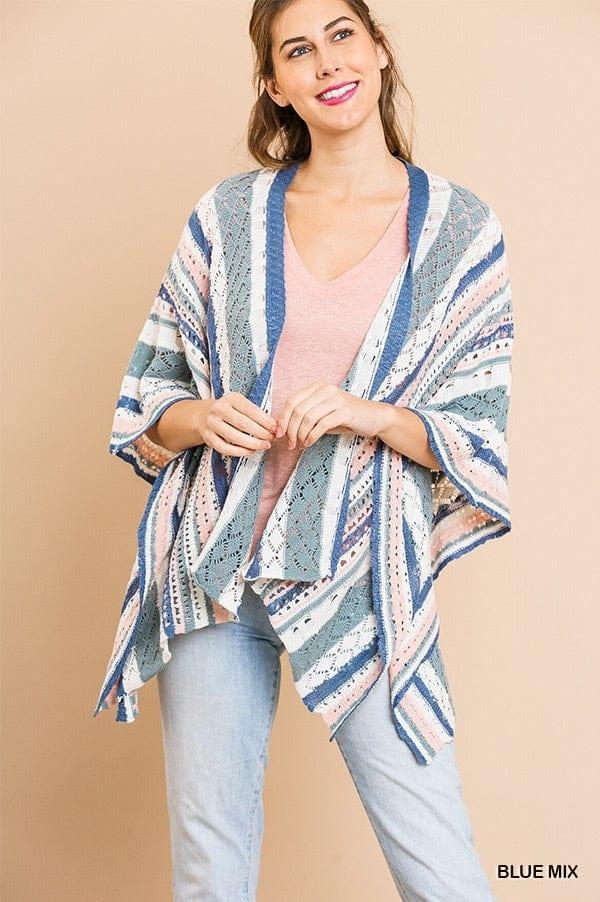 Granny Vibes- womens knit striped cardigan - Esme and Elodie