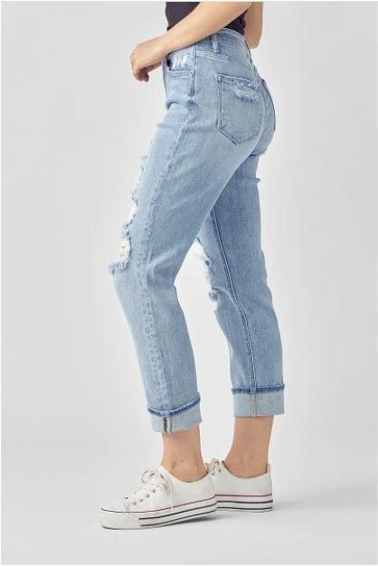 Hattie- high rise distressed boyfriend jeans - Esme and Elodie