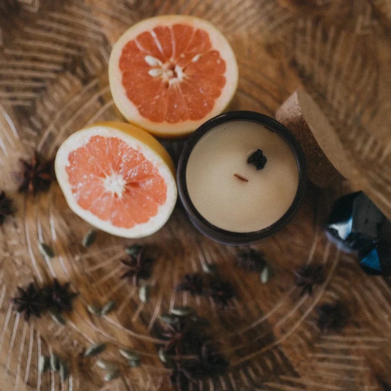 Horse and Coal Cardamom + Grapefruit 4oz Candle - Esme and Elodie