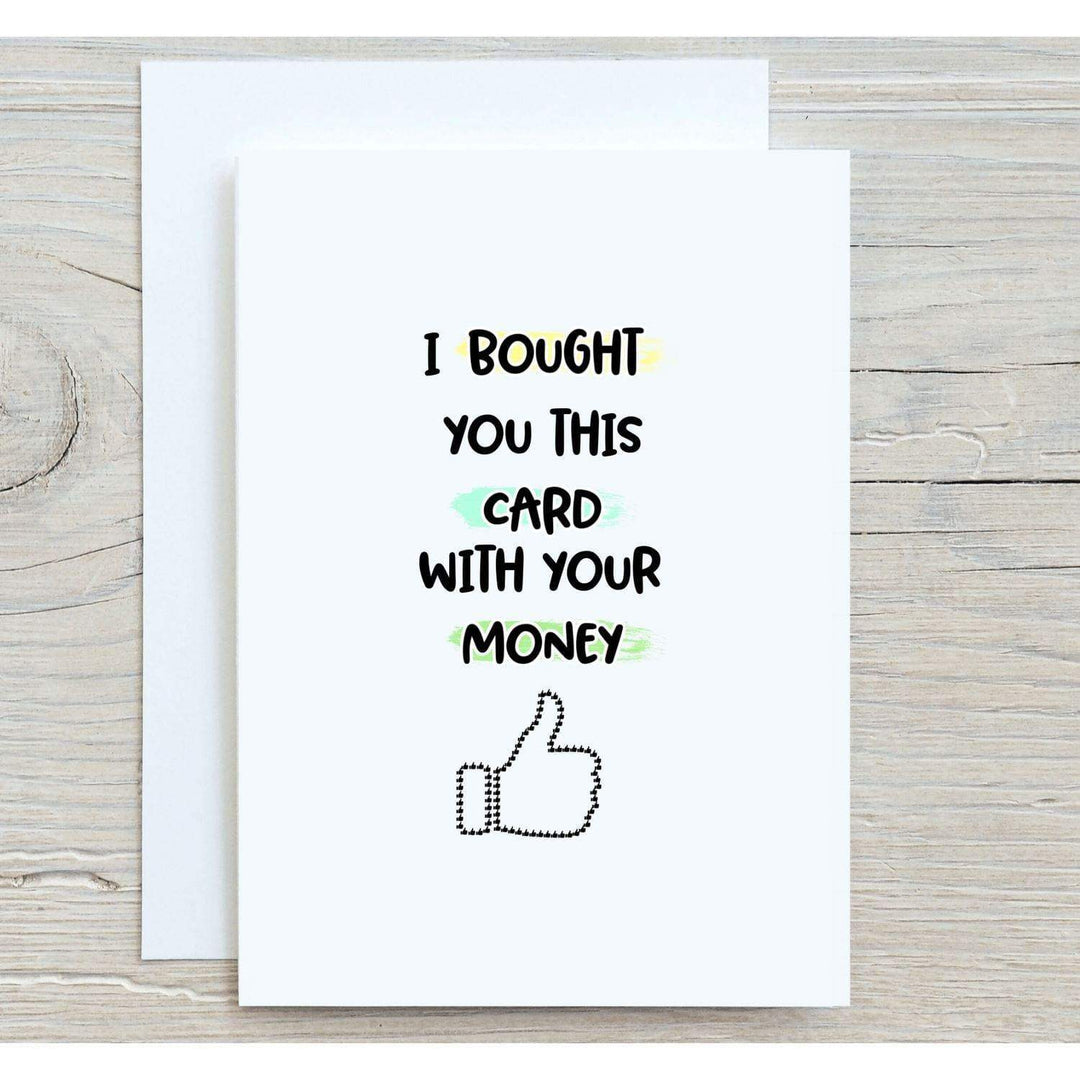 I Bought You This Card Funny Greeting Card For Dad - Esme and Elodie