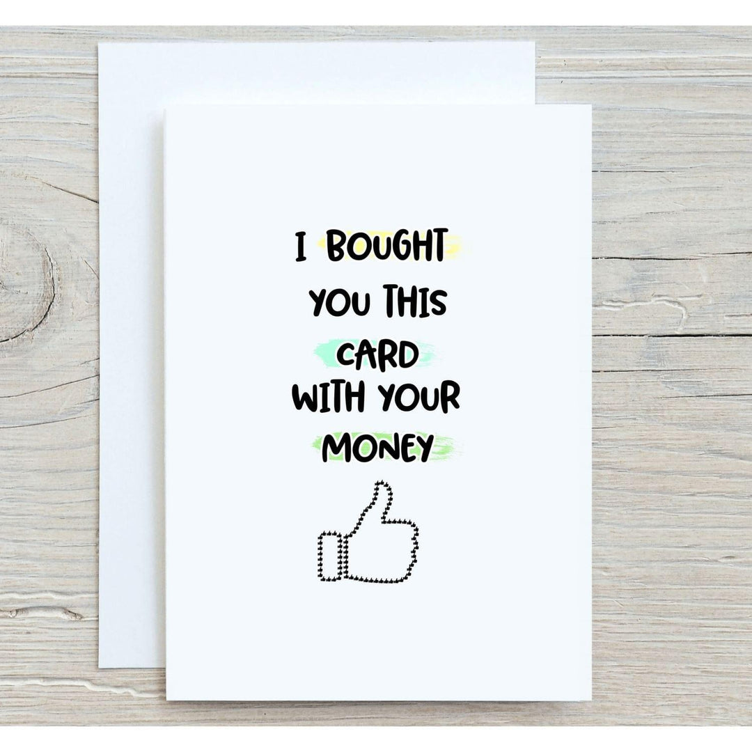 I Bought You This Card Funny Greeting Card For Dad - Esme and Elodie
