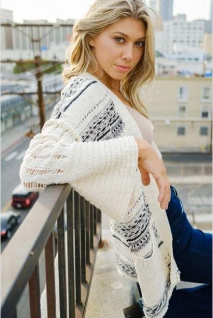 It's all Coming Back to Me- knitted design open cardigan - Esme and Elodie