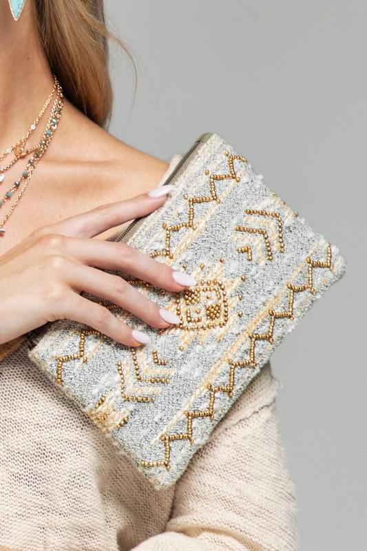 Ivory Coast- handmade beaded clutch - Esme and Elodie