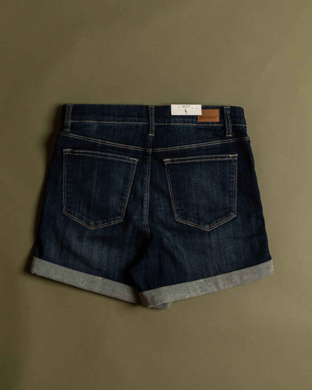 Judy Blue- Pull on Dark Denim womens & plus size shorts - Esme and Elodie