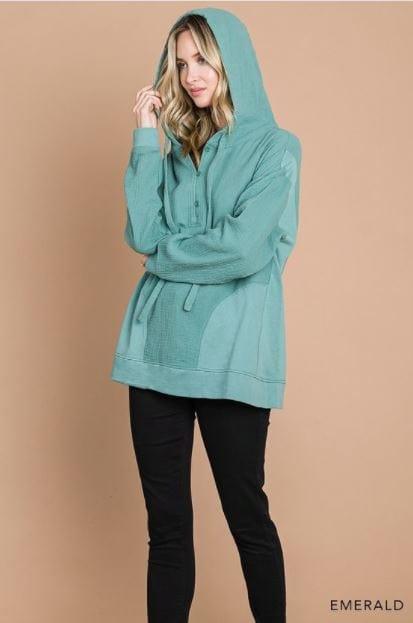 Know it All- womens double gauze hoodie - Esme and Elodie