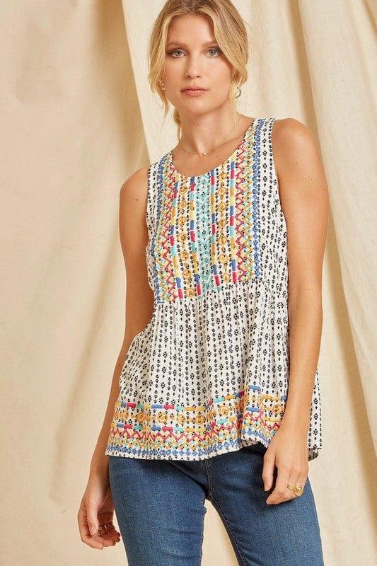 Little Bit of Sunshine- woven printed babydoll blouse - Esme and Elodie