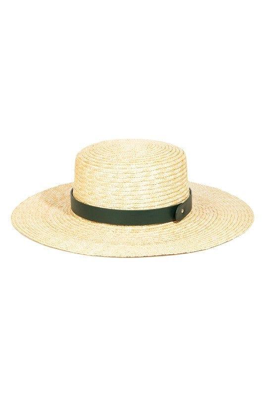 Little house on the prairie straw wide brim hat with black ribbon - Esme and Elodie