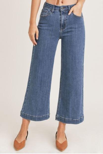 Lizzie- high rise ankle wide leg jeans - Esme and Elodie