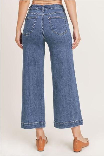 Lizzie- high rise ankle wide leg jeans - Esme and Elodie