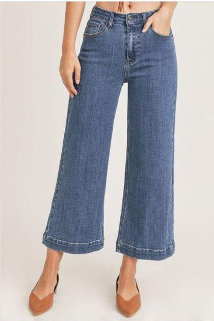 Lizzie- high rise ankle wide leg jeans - Esme and Elodie
