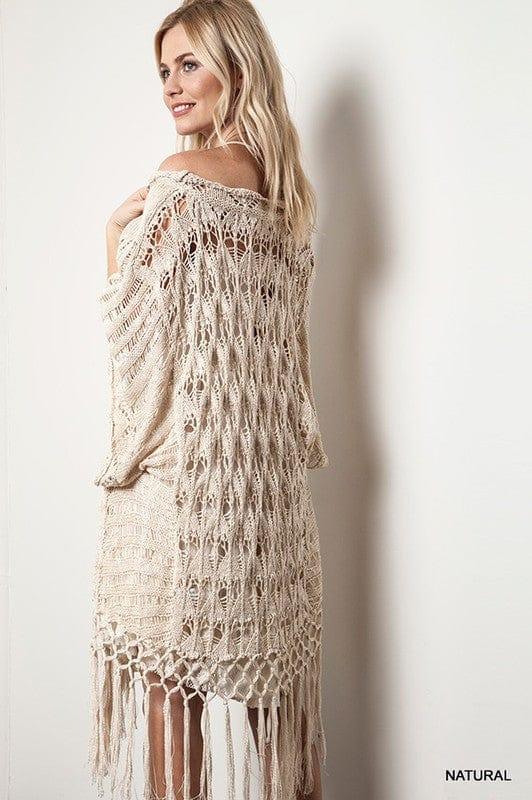 Loose fitting knit sweater kimono - Esme and Elodie