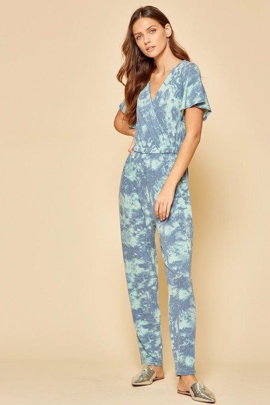 Lorena- knit terry jumpsuit with flutter sleeves - Esme and Elodie