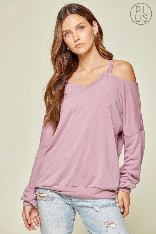 Lucie- off the shoulder terry knit top - Esme and Elodie