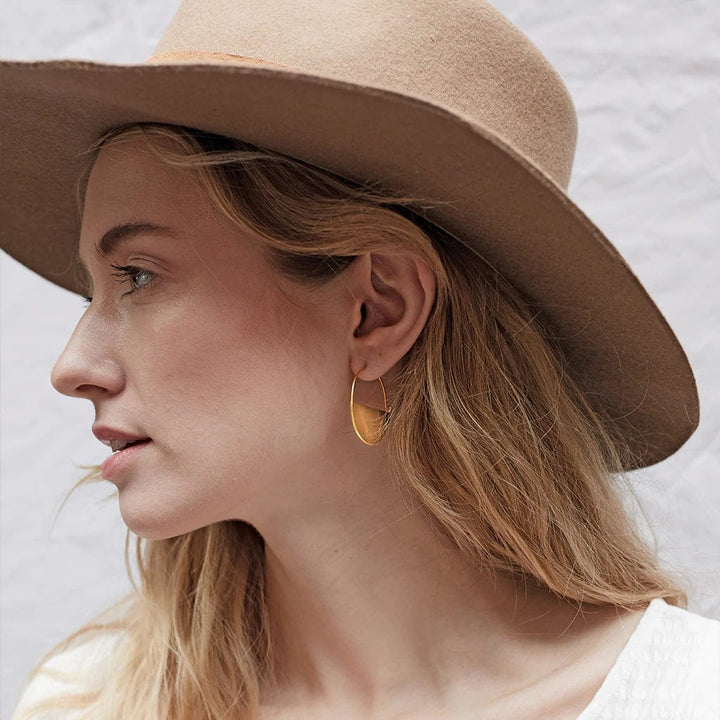 Lunar Hoops in Gold by Scout Curated Wears - Esme and Elodie