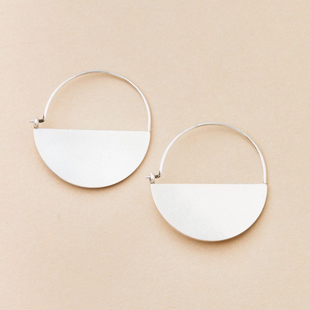 Lunar Hoops in Silverby Scout Curated Wears - Esme and Elodie