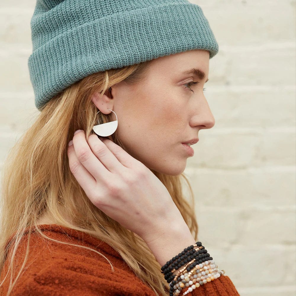 Lunar Hoops in Silverby Scout Curated Wears - Esme and Elodie