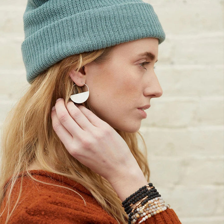 Lunar Hoops in Silverby Scout Curated Wears - Esme and Elodie
