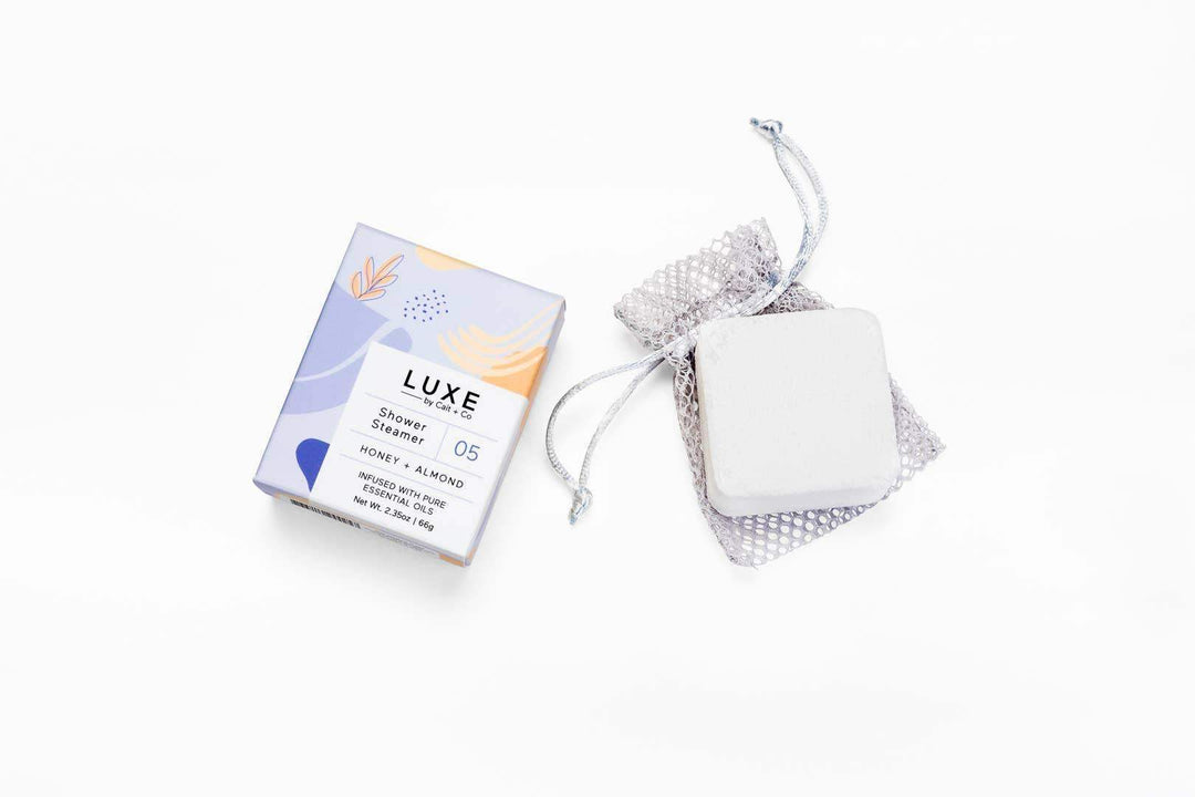 Luxe Honey + Almond Shower Steamer Fizzy Bomb - Esme and Elodie