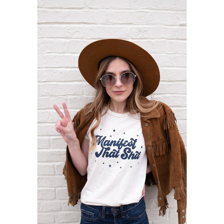 Manifest that $shit- womens and plus size graphic t - Esme and Elodie