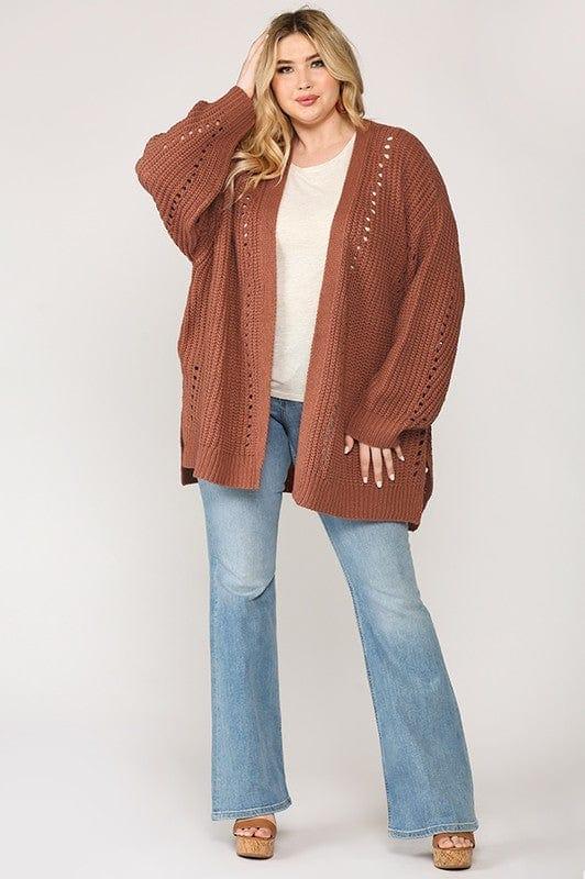 Marsala Wide Knit Cardigan - Esme and Elodie