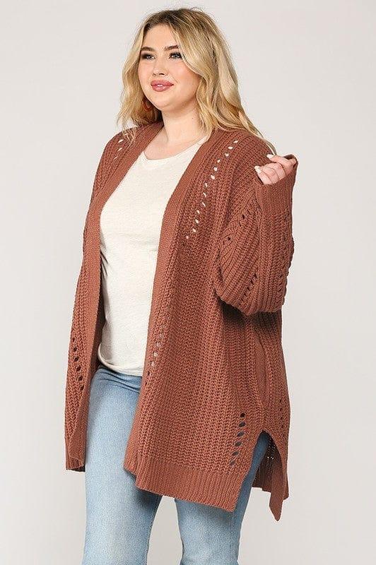 Marsala Wide Knit Cardigan - Esme and Elodie