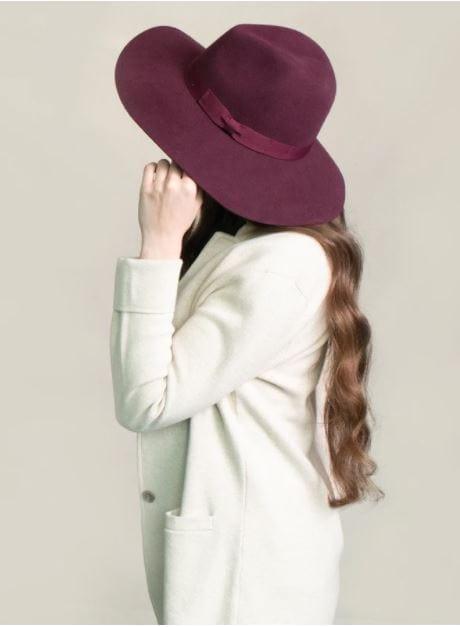 Merlot- wine floppy rimmed fedora - Esme and Elodie