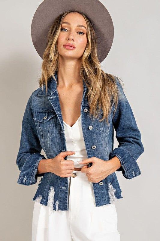 Mineral Washed Denim Jacket - Esme and Elodie