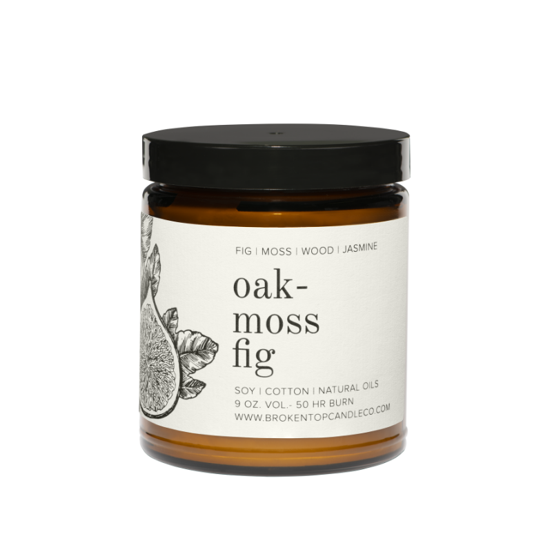 all natural candle jar wood jasmine fig moss nature inspired