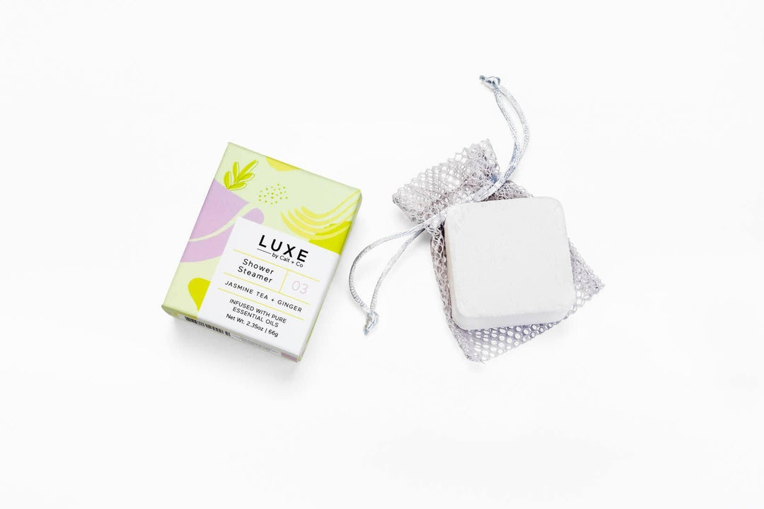 NEW Luxe Jasmine Tea + Ginger Shower Steamer Fizzy Bomb - Esme and Elodie