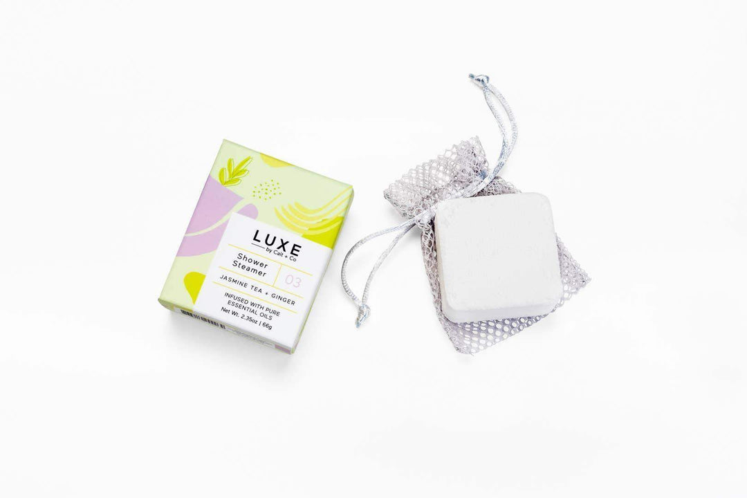 NEW Luxe Jasmine Tea + Ginger Shower Steamer Fizzy Bomb - Esme and Elodie