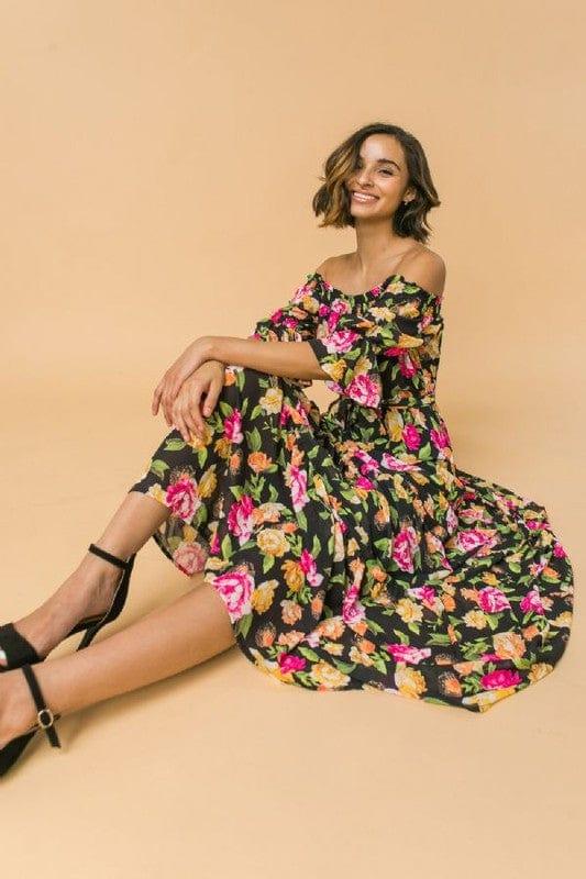 Off the shoulder maxi dress - Esme and Elodie