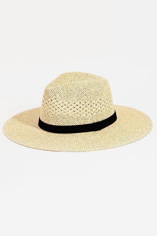 Open Weave Toyo Paper summer hat with adjustable inner band - Esme and Elodie